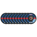 Sealey FD115MIX 115mm Zirconium Flap Discs 22mm Bore - Assorted Grit - Pack of 10