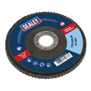 Sealey FD12540 125mm Zirconium Flap Disc 22mm Bore 40Grit