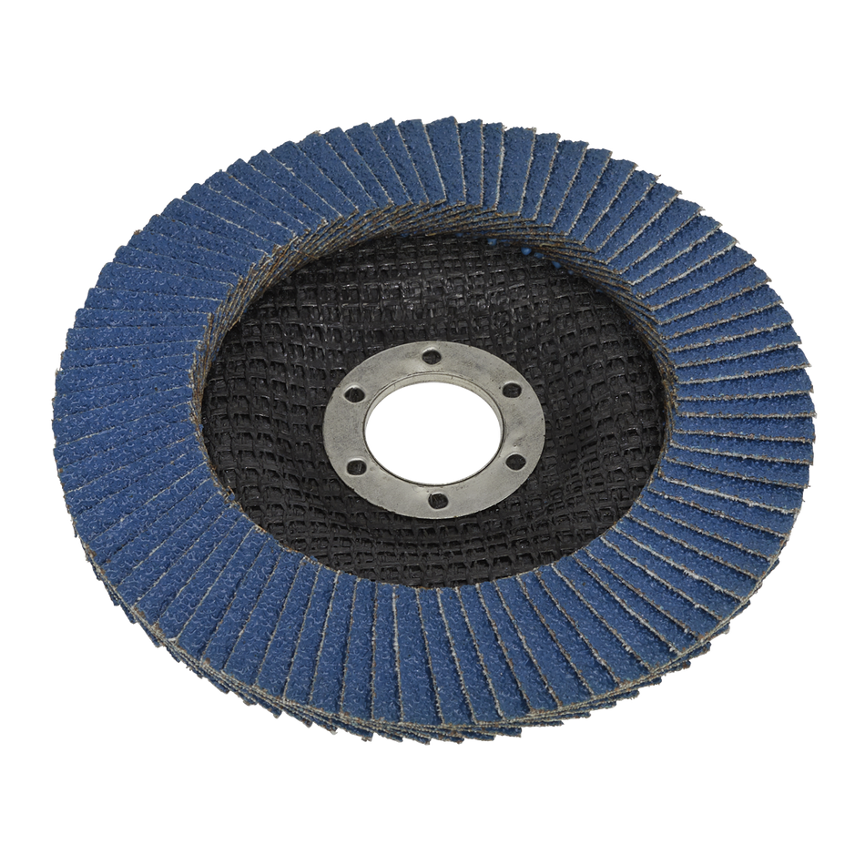 Sealey FD12540 125mm Zirconium Flap Disc 22mm Bore 40Grit