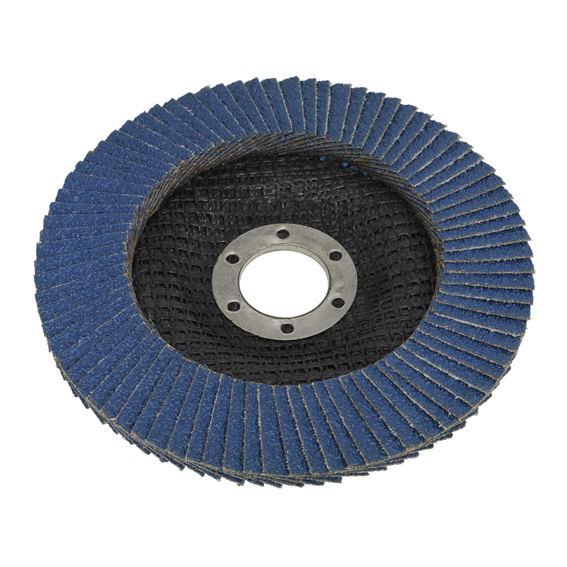 Sealey FD12540 125mm Zirconium Flap Disc 22mm Bore 40Grit