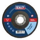 Sealey FD12540 125mm Zirconium Flap Disc 22mm Bore 40Grit