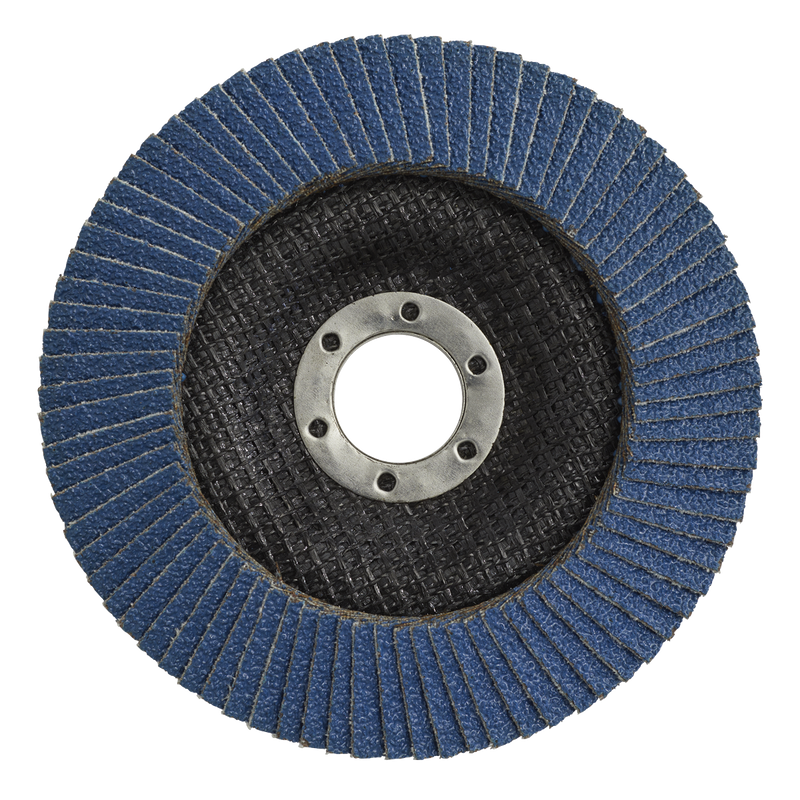 Sealey FD12540 125mm Zirconium Flap Disc 22mm Bore 40Grit