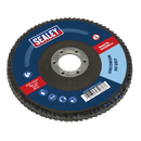 Sealey FD12560 125mm Zirconium Flap Disc 22mm Bore 60Grit