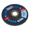 Sealey FD12580 125mm Zirconium Flap Disc 22mm Bore 80Grit