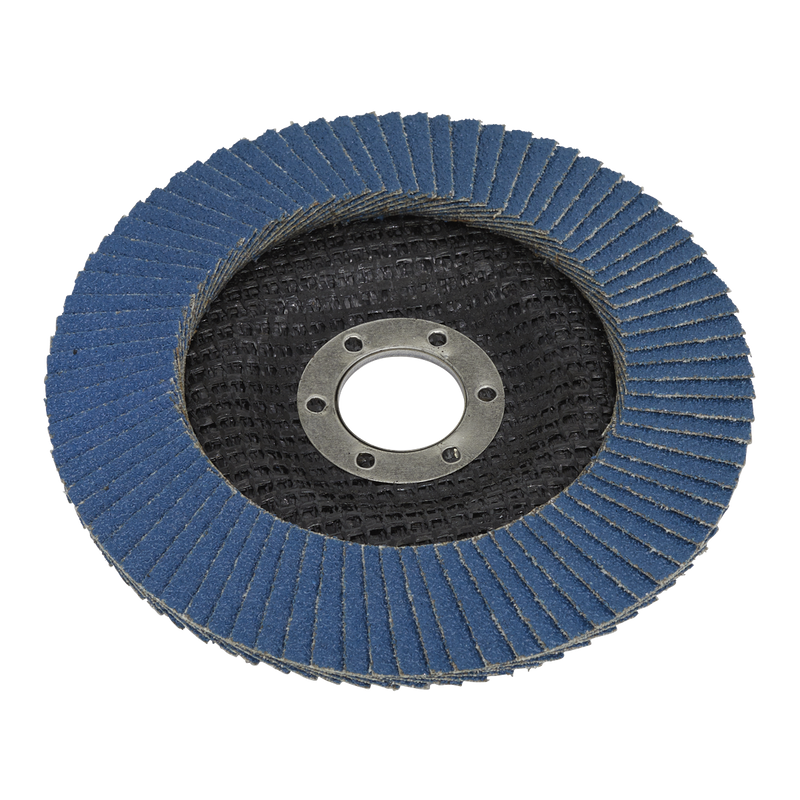 Sealey FD12580 125mm Zirconium Flap Disc 22mm Bore 80Grit