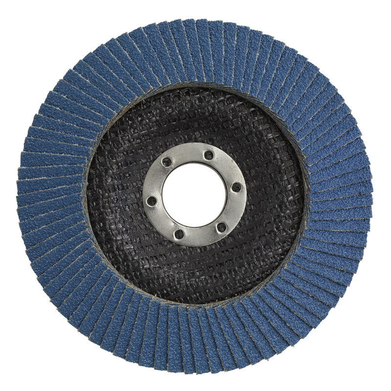 Sealey FD12580 125mm Zirconium Flap Disc 22mm Bore 80Grit