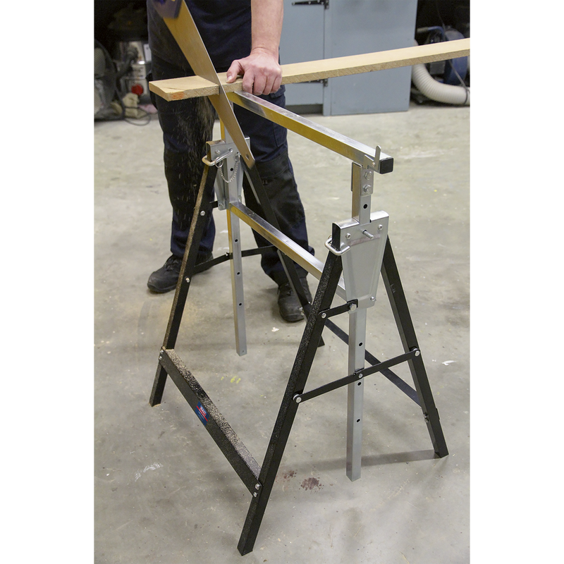 Sealey FDT3 Fold Down Telescopic Trestle - 200kg Capacity