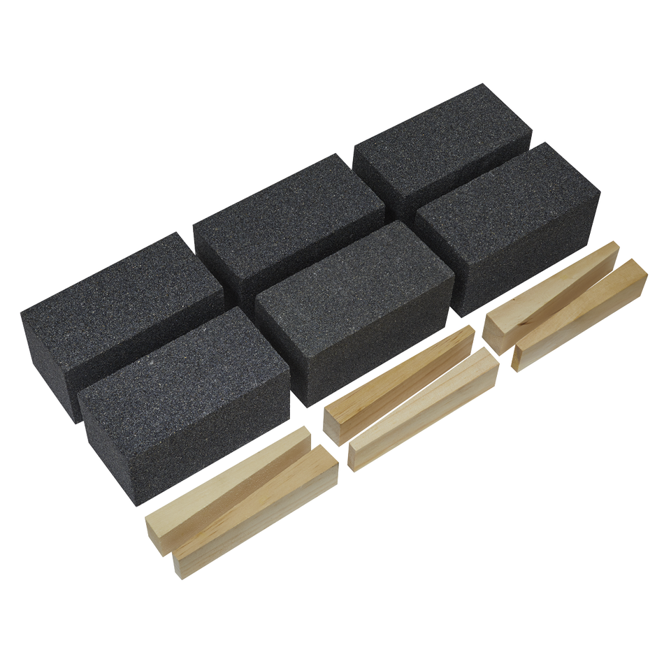 Sealey FGB12 50 x 50 x 100mm Floor Grinding Block 12Grit - Pack of 6