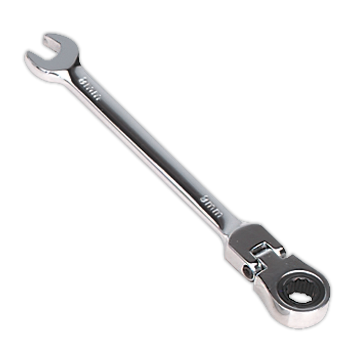 Sealey FHRCW08 8mm Flexi-Head Ratchet Combination Spanner