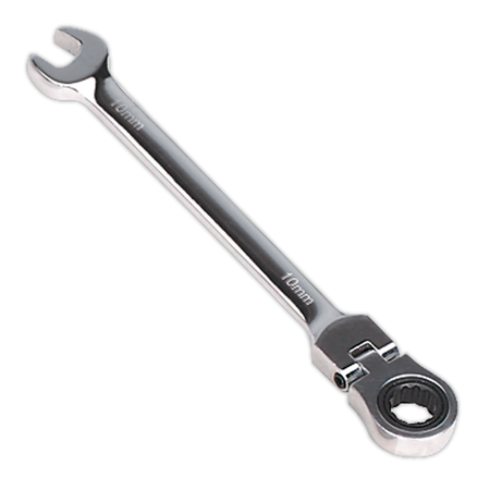 Sealey FHRCW10 10mm Flexi-Head Ratchet Combination Spanner