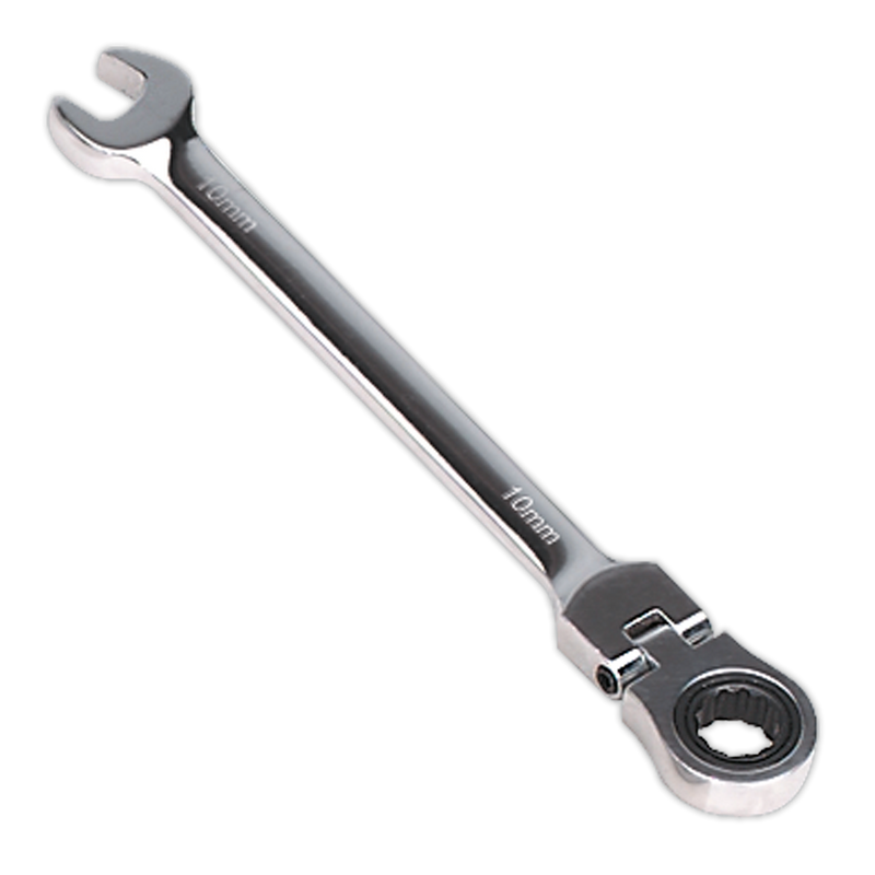 Sealey FHRCW10 10mm Flexi-Head Ratchet Combination Spanner