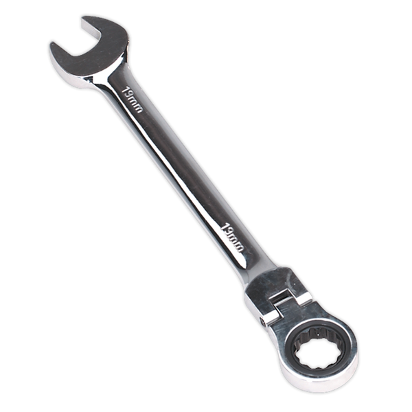 Sealey FHRCW19 19mm Flexi-Head Ratchet Combination Spanner