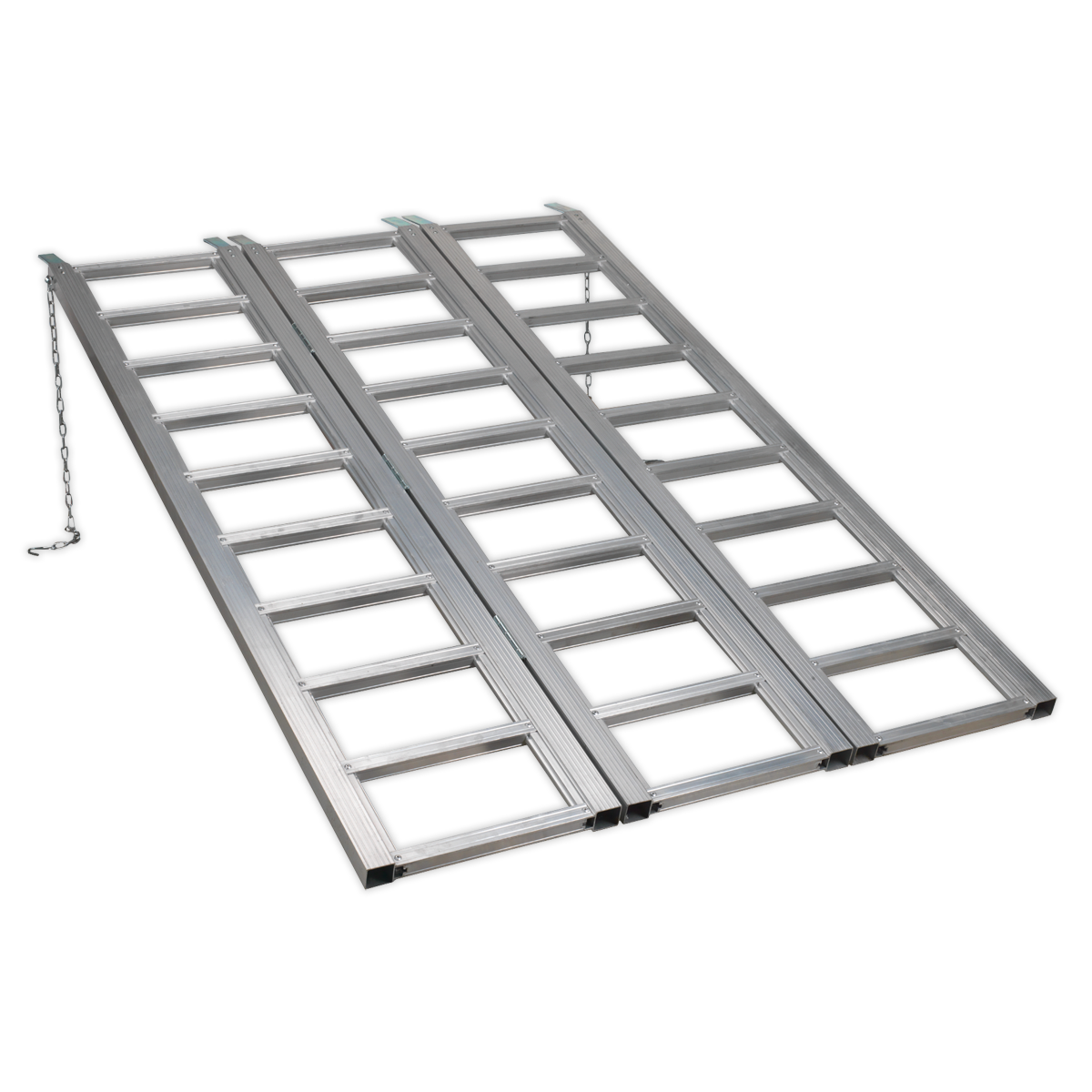 Sealey FLR680T 680kg Wide Tri-Folding Motorcycle/Trike/ATV & Mini Tractor Aluminium Loading Ramp