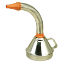 Sealey FM16F 160mm Metal Funnel with Flexible Spout & Filter