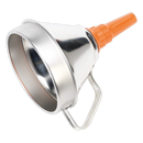 Sealey FM16 160mm Metal Funnel with Filter
