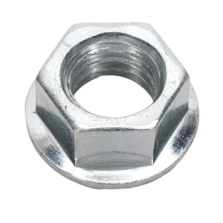 Sealey FN10 Zinc Plated Serrated Flange Nut DIN 6923 - M10 - Pack of 100