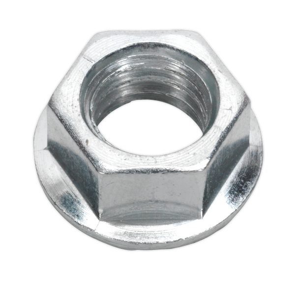Sealey FN10 Zinc Plated Serrated Flange Nut DIN 6923 - M10 - Pack of 100