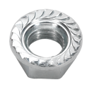 Sealey FN10 Zinc Plated Serrated Flange Nut DIN 6923 - M10 - Pack of 100