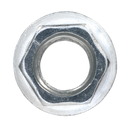 Sealey FN10 Zinc Plated Serrated Flange Nut DIN 6923 - M10 - Pack of 100