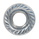 Sealey FN12 Zinc Plated Serrated Flange Nut DIN 6923 - M12 - Pack of 50