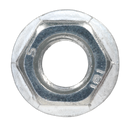 Sealey FN12 Zinc Plated Serrated Flange Nut DIN 6923 - M12 - Pack of 50
