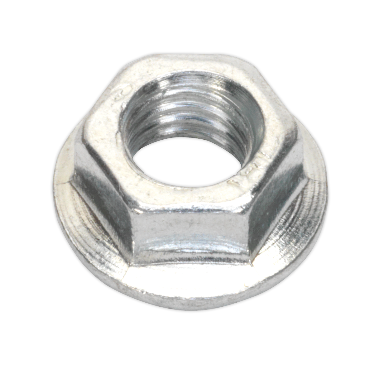 Sealey FN5 Zinc Plated Serrated Flange Nut DIN 6923 - M5 - Pack of 100