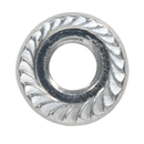 Sealey FN5 Zinc Plated Serrated Flange Nut DIN 6923 - M5 - Pack of 100
