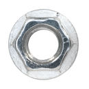 Sealey FN8 Zinc Plated Serrated Flange Nut DIN 6923 - M8 - Pack of 100
