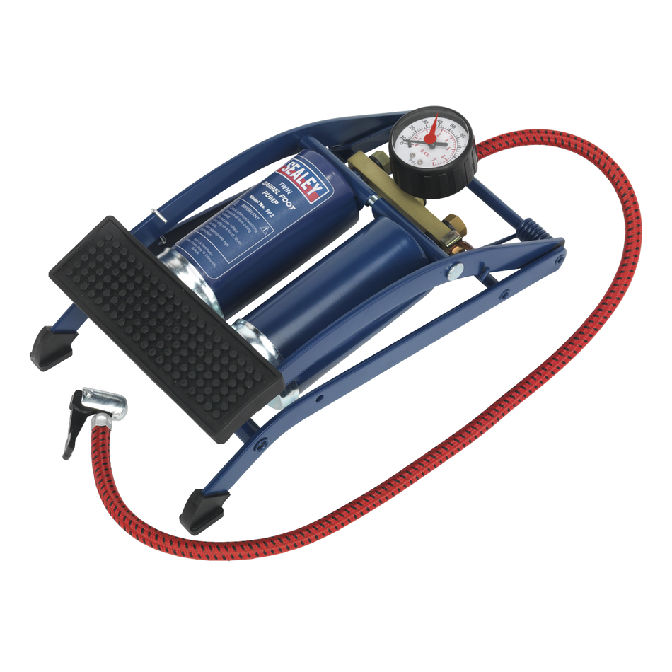 Sealey FP2 Twin Barrel Foot Pump