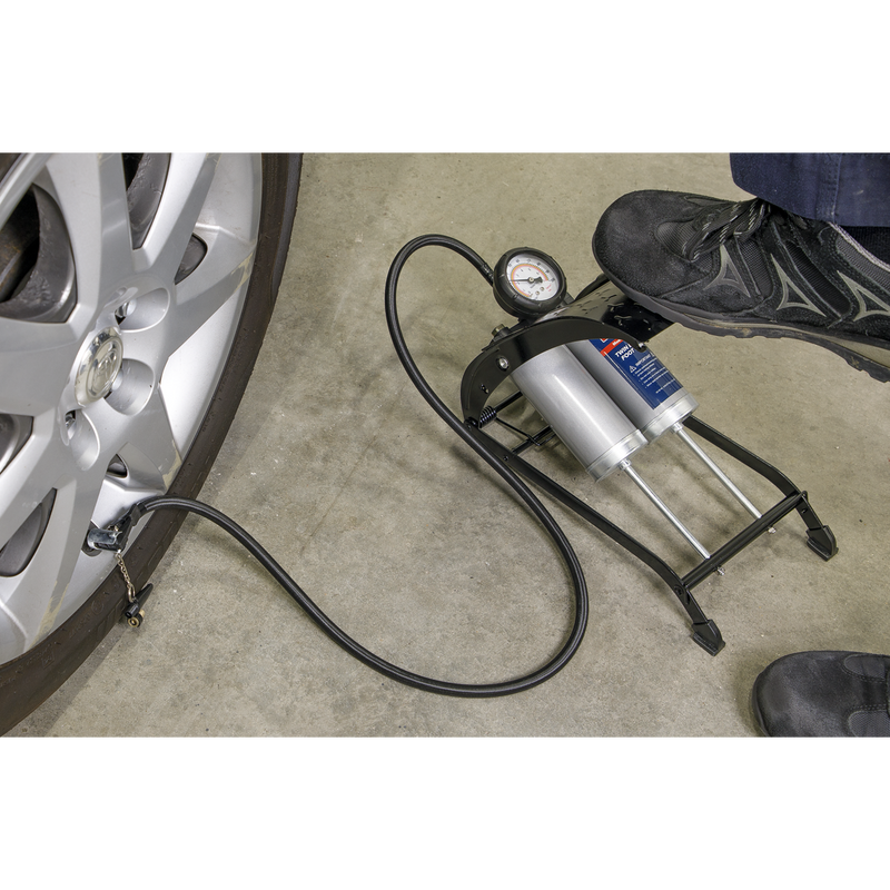 Sealey FP4 Twin Barrel Foot Pump