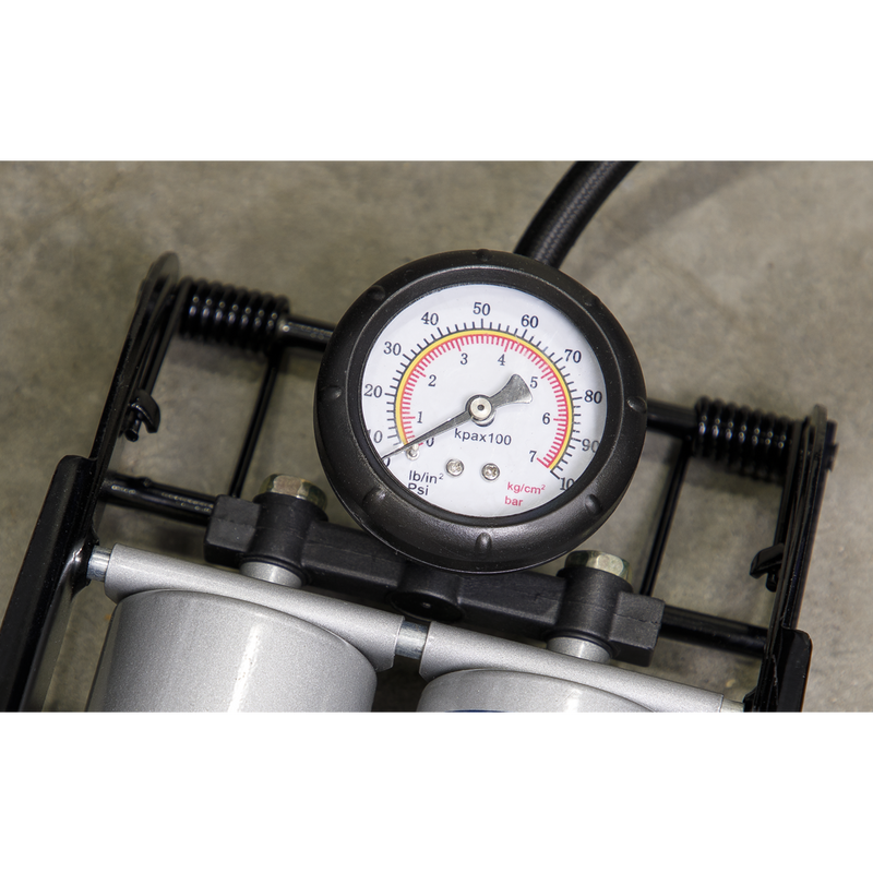 Sealey FP4 Twin Barrel Foot Pump
