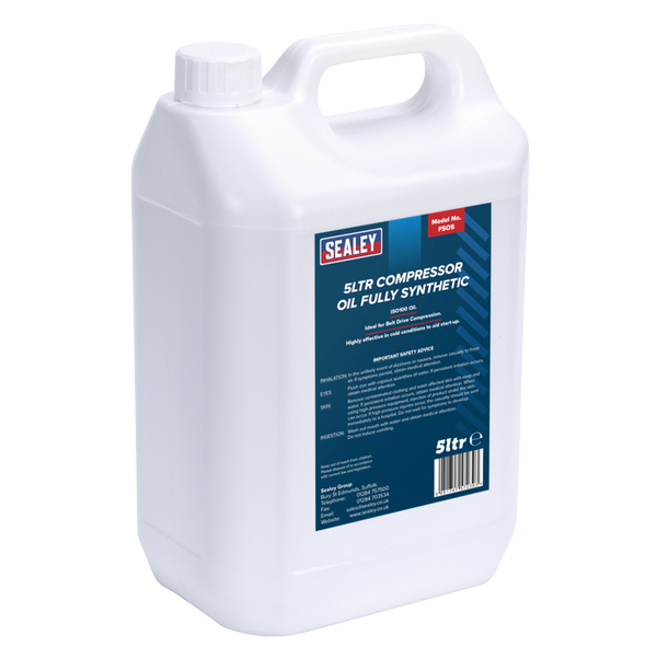 Sealey FSO5 5L Fully Synthetic Compressor Oil
