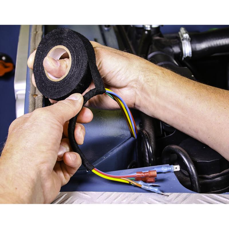 Sealey FT01 19mm x 15m Fleece Tape - Black