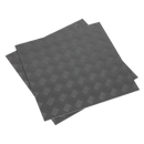 Sealey FT1S 457.2 x 457.2mm Vinyl Floor Tile with Peel & Stick Backing - Silver Treadplate Finish - Pack of 16