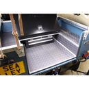 Sealey FT1S 457.2 x 457.2mm Vinyl Floor Tile with Peel & Stick Backing - Silver Treadplate Finish - Pack of 16