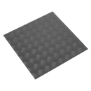 Sealey FT1S 457.2 x 457.2mm Vinyl Floor Tile with Peel & Stick Backing - Silver Treadplate Finish - Pack of 16