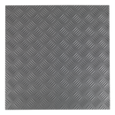 Sealey FT1S 457.2 x 457.2mm Vinyl Floor Tile with Peel & Stick Backing - Silver Treadplate Finish - Pack of 16