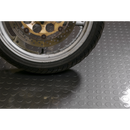 Sealey FT2S 457.2 x 457.2mm Vinyl Floor Tile with Peel & Stick Backing - Silver Coin Finish - Pack of 16