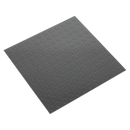 Sealey FT2S 457.2 x 457.2mm Vinyl Floor Tile with Peel & Stick Backing - Silver Coin Finish - Pack of 16
