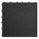 Sealey FT3B 400 x 400mm Polypropylene Floor Tile - Black Treadplate - Pack of 9