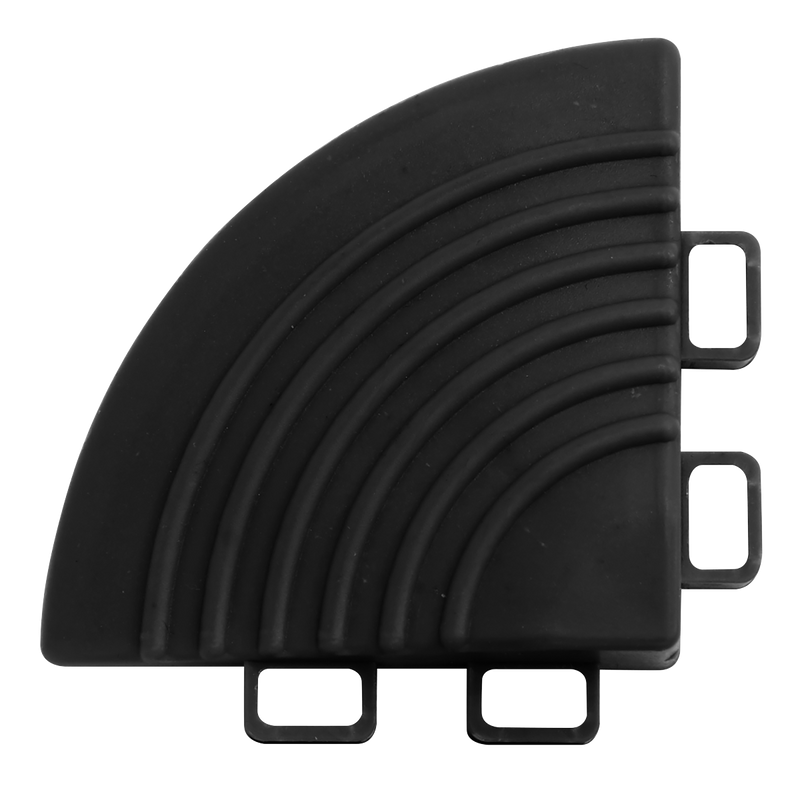 Sealey FT3CB 60 x 60mm Black Polypropylene Floor Tile Corners - Pack of 4