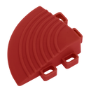 Sealey FT3CR 60 x 60mm Red Polypropylene Floor Tile Corners - Pack of 4