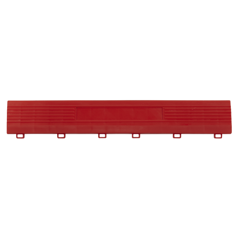 Sealey FT3ERF 400 x 60mm Red Female Polypropylene Floor Tile Edge - Pack of 6