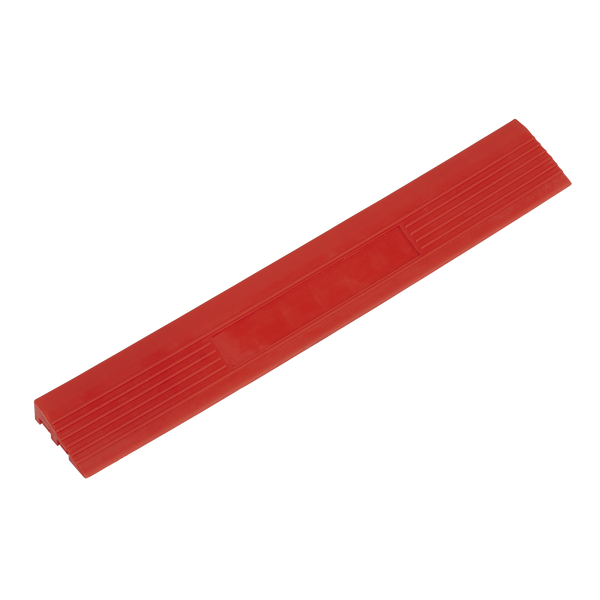 Sealey FT3ERM 400 x 60mm Red Male Polypropylene Floor Tile Edge - Pack of 6