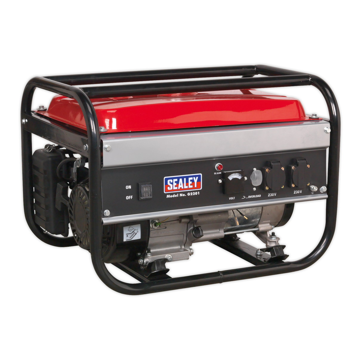 Sealey G2201 2200W 230V Generator 6.5hp - 4-Stroke Engine