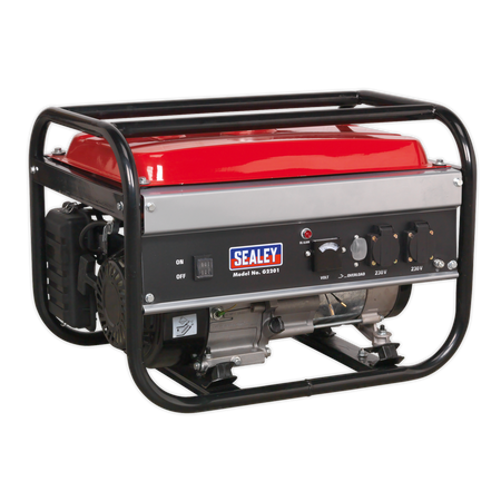 Sealey G2201 2200W 230V Generator 6.5hp - 4-Stroke Engine