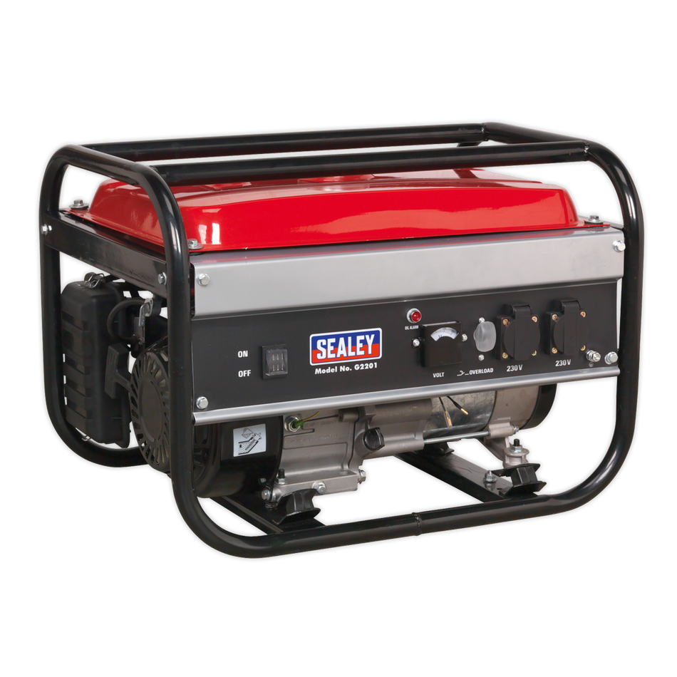Sealey G2201 2200W 230V Generator 6.5hp - 4-Stroke Engine