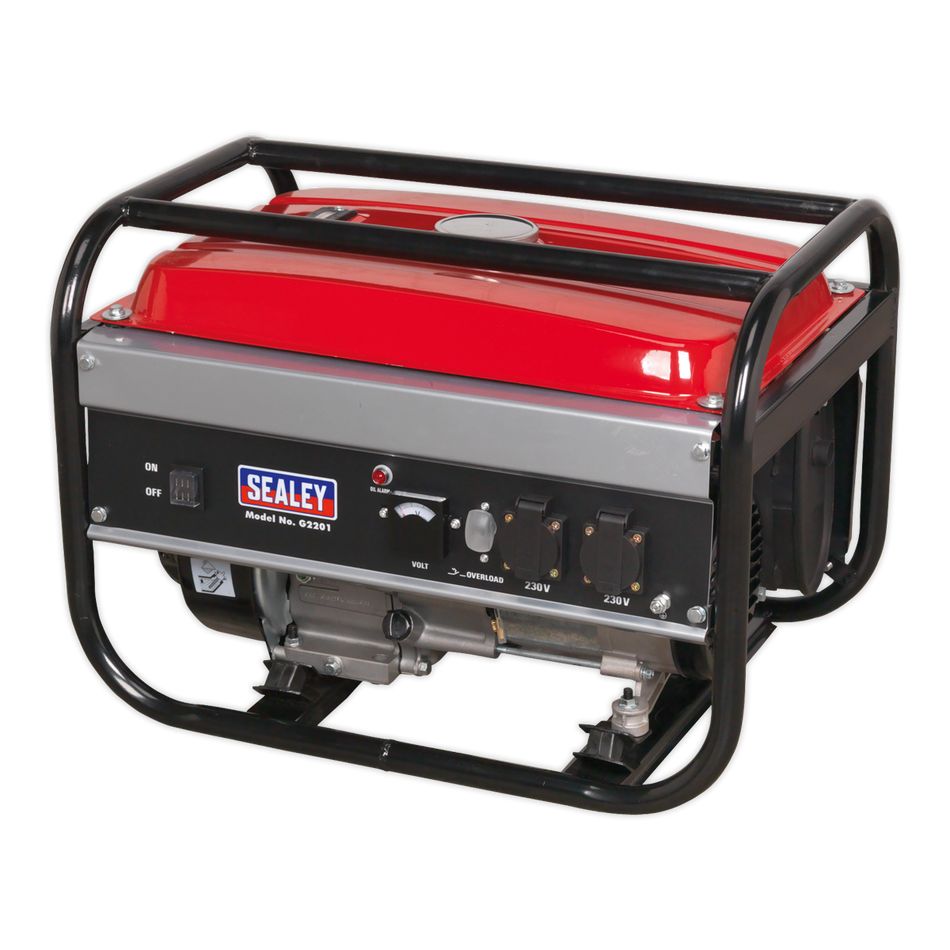 Sealey G2201 2200W 230V Generator 6.5hp - 4-Stroke Engine
