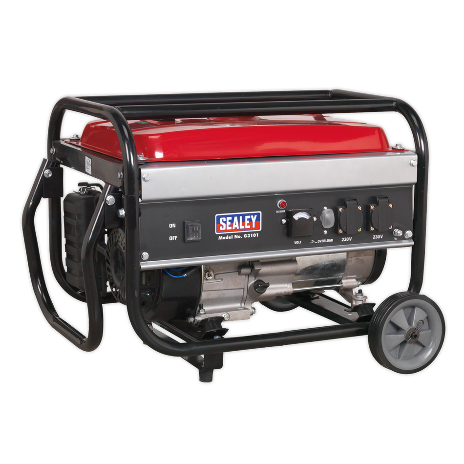 Sealey G3101 3100W 230V Generator 7hp - 4-Stroke Engine