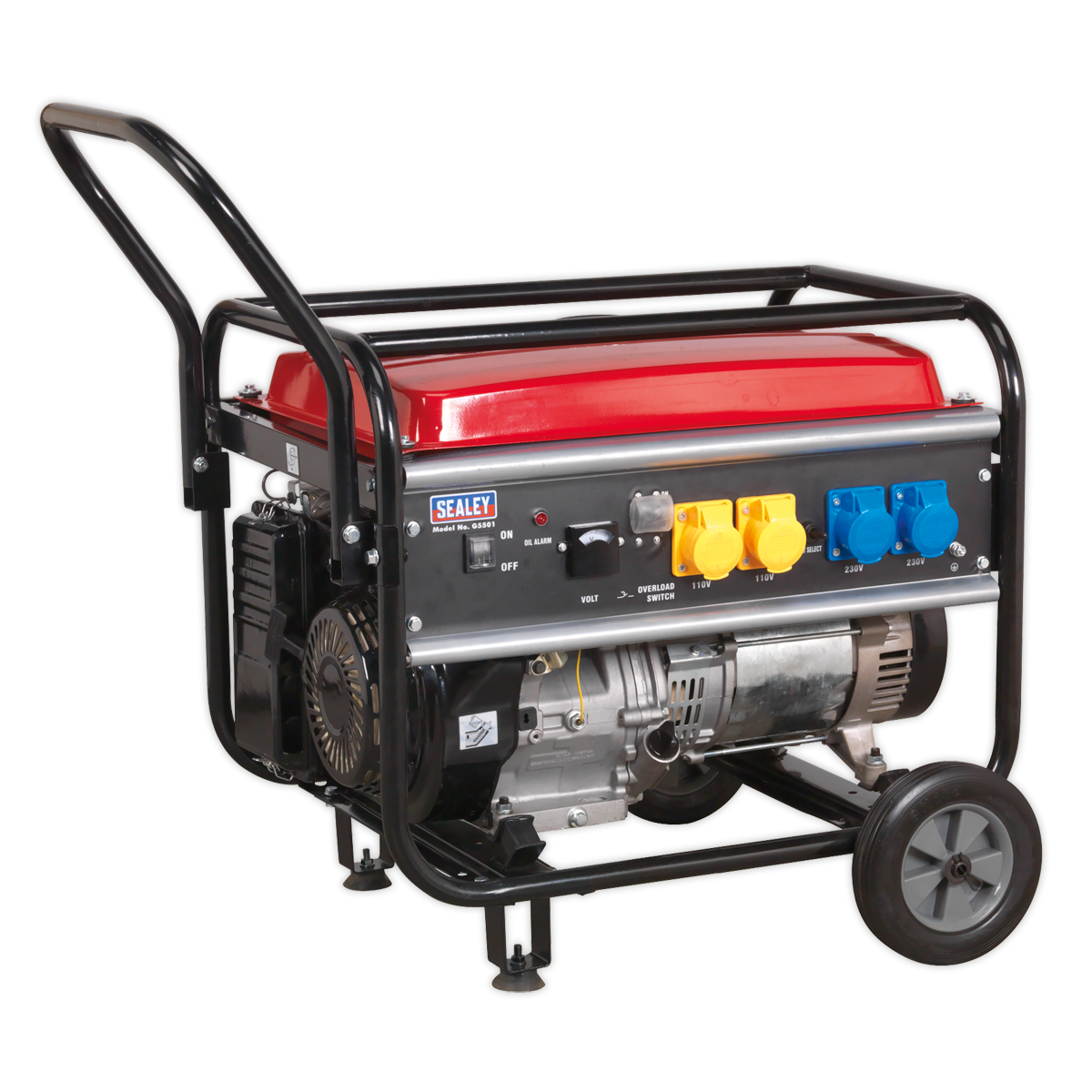 Sealey G5501 5500W 110/230V Generator 13hp - 4-Stroke Engine
